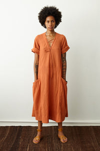 THE SONYA CAFTAN IN BURNT ORANGE