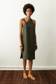 THE ALDER DRESS IN DARK OLIVE