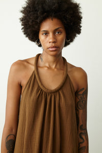 THE CELIA DRESS IN TOBACCO